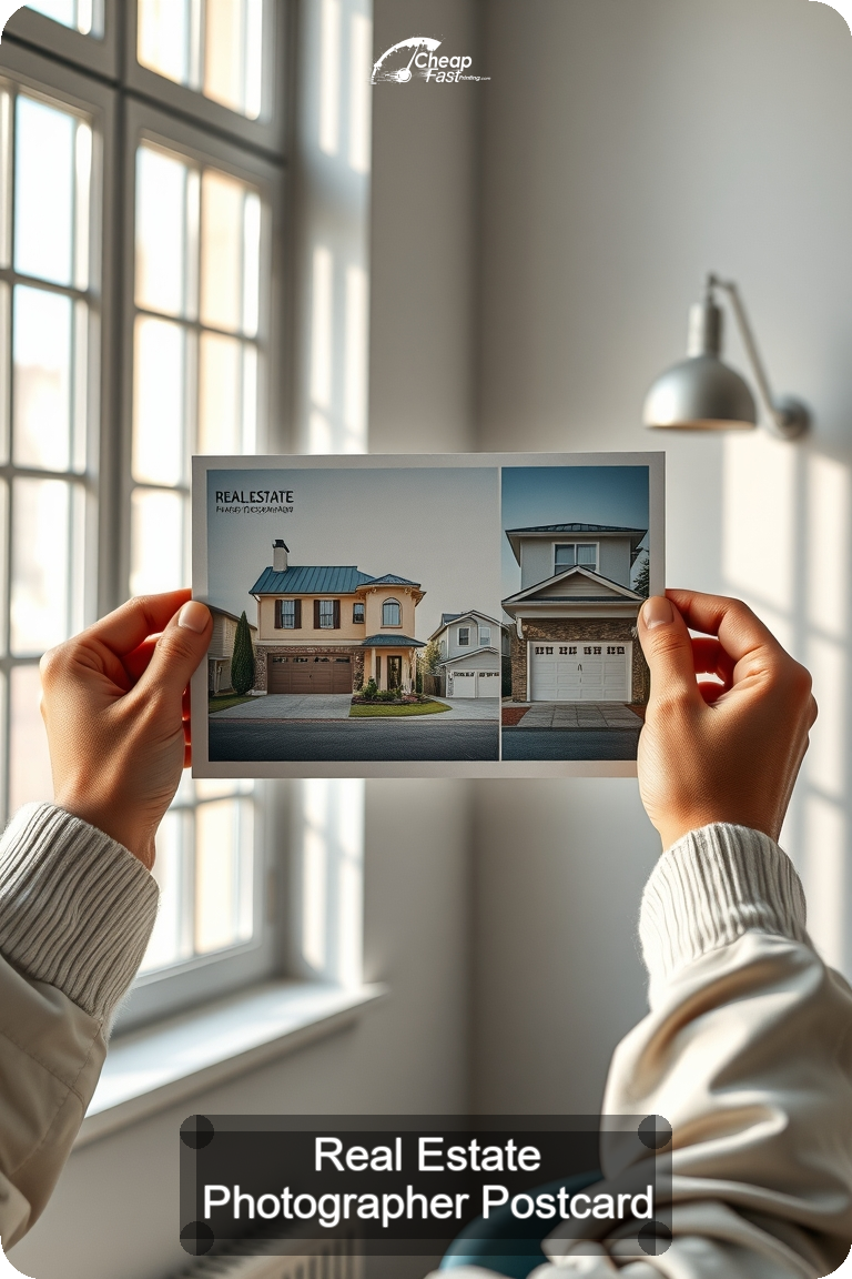 Real Estate Photographer Postcard Sample 02 · 4.5" x 11" design sample