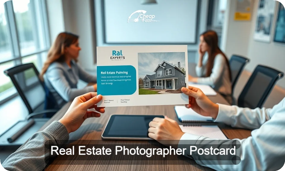 Real Estate Photographer Postcard Sample 09 · 4" x 9" design sample