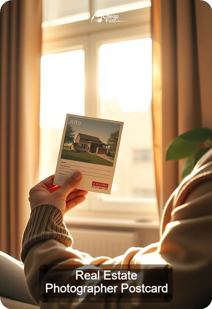 Real Estate Photographer Postcard Sample 10 · 4.5" x 6.5" design sample