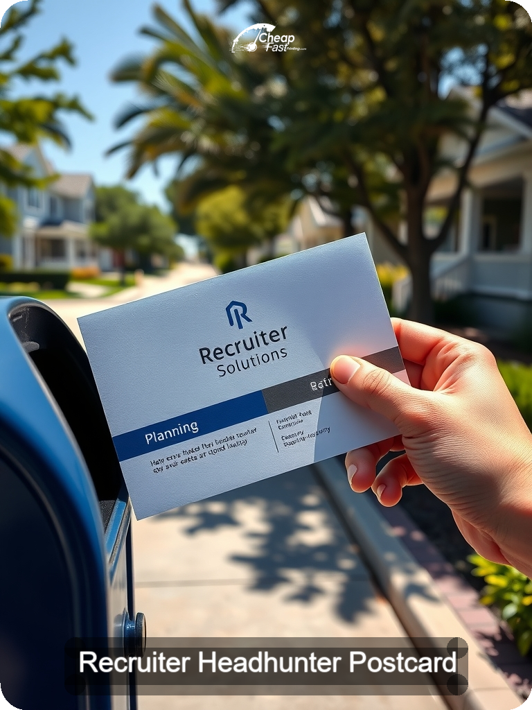 Recruiter Headhunter Postcard Sample 02 · 5" x 7" design sample