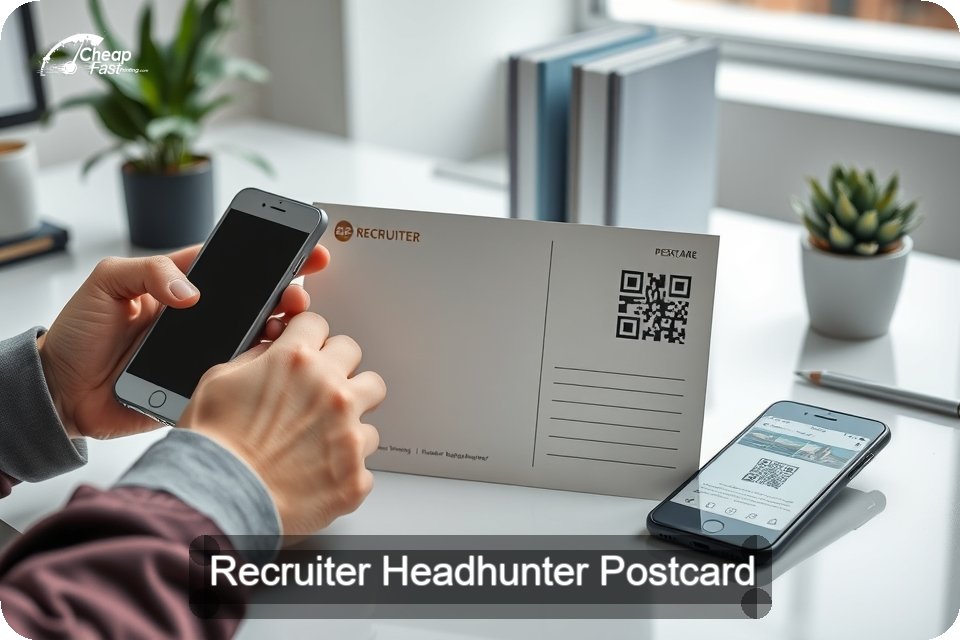 Recruiter Headhunter Postcard Sample 03 · 6" x 9" design sample