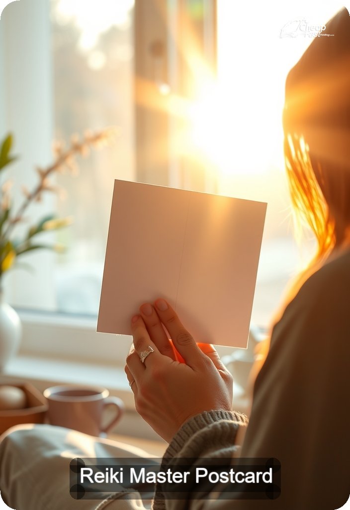 Reiki Master Postcard Sample 08 · 4.5" x 6.5" design sample