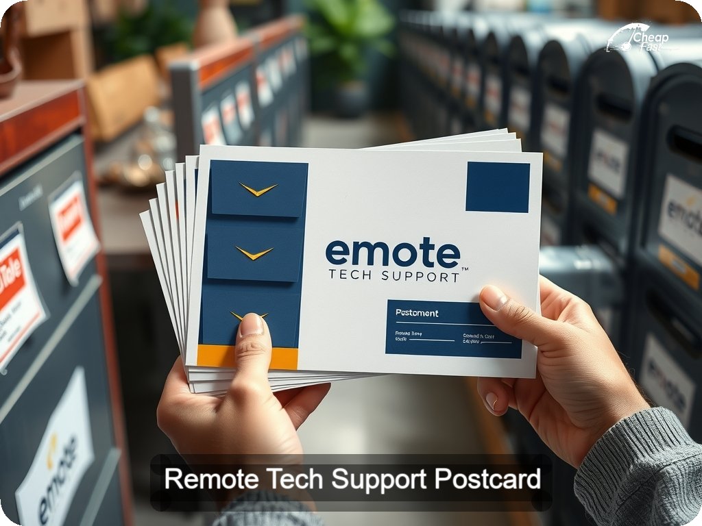 Remote Tech Support Postcard Sample 01 · 6.5" x 9" design sample