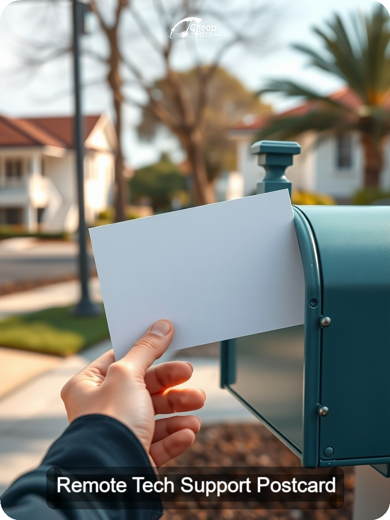 Remote Tech Support Postcard Sample 04 · 5" x 7" design sample