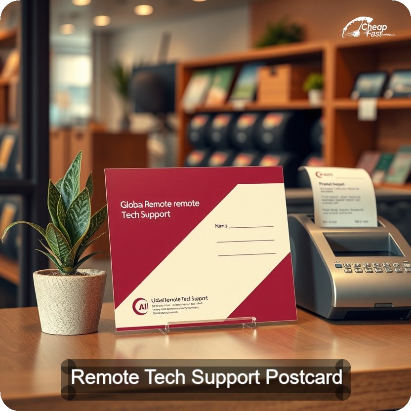 Remote Tech Support Postcard Sample 07 · 5" x 5" design sample
