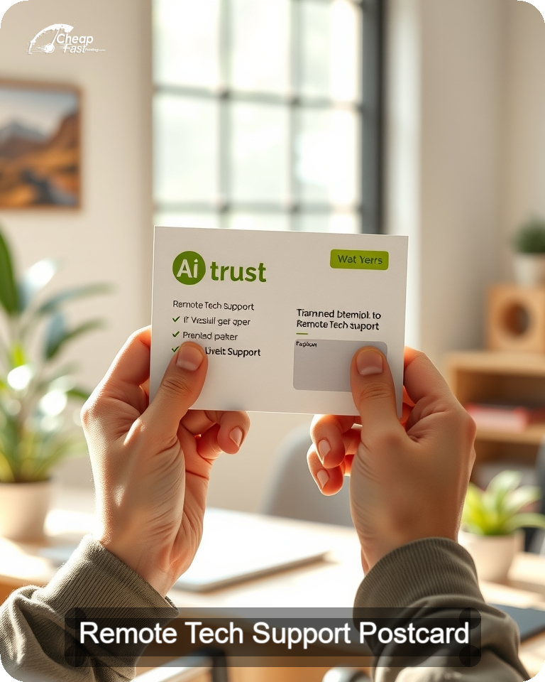 Remote Tech Support Postcard Sample 08 · 4.25" x 5.5" design sample