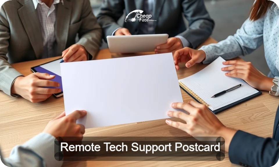 Remote Tech Support Postcard Sample 09 · 4" x 9" design sample