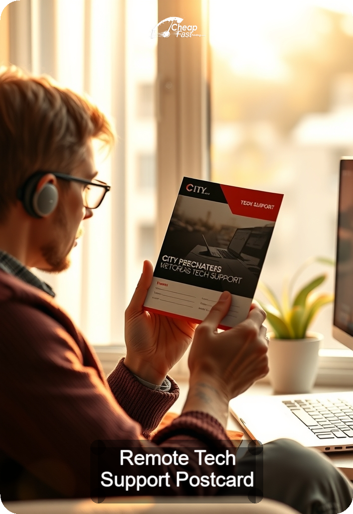 Remote Tech Support Postcard Sample 10 · 4.5" x 6.5" design sample