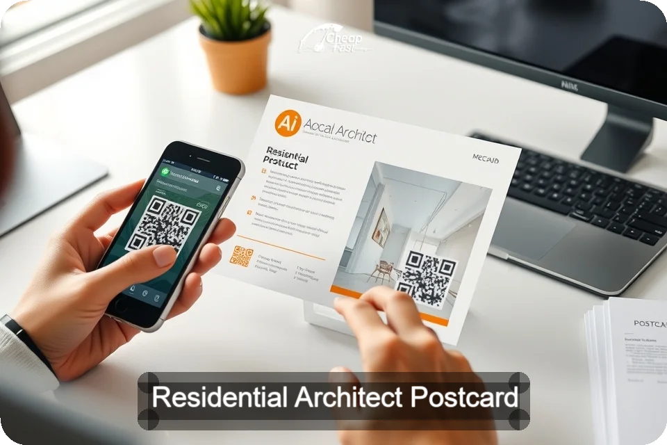 Residential Architect Postcard Sample 02 · 6" x 9" design sample