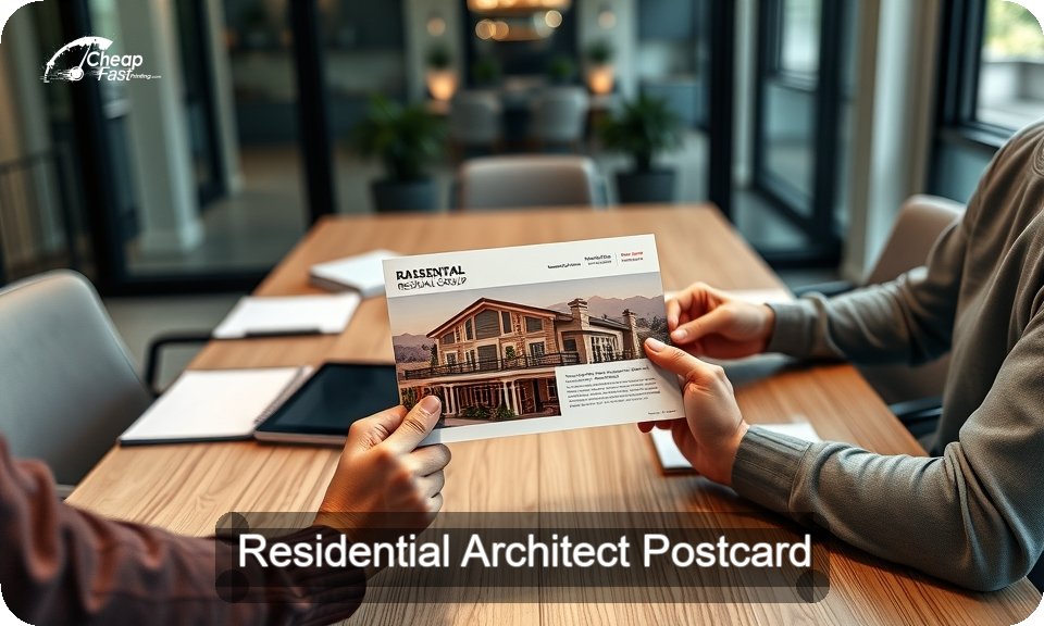 Residential Architect Postcard Sample 06 · 4" x 9" design sample