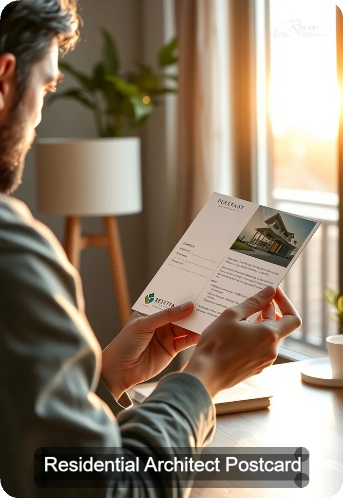 Residential Architect Postcard Sample 07 · 4.5" x 6.5" design sample