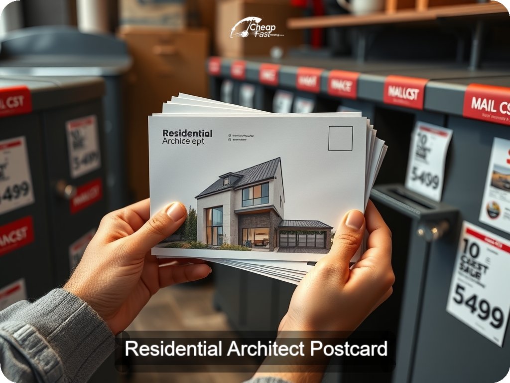 Residential Architect Postcard Sample 08 · 6.5" x 9" design sample