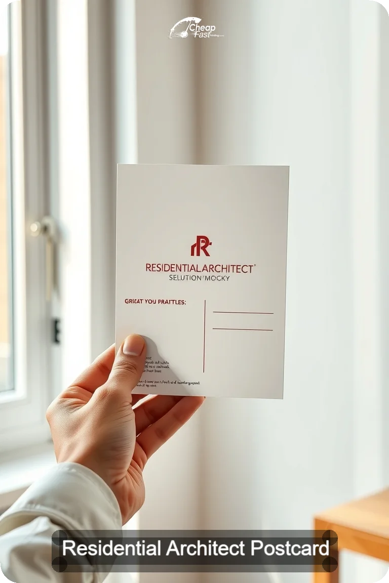 Residential Architect Postcard Sample 09 · 4.5" x 11" design sample