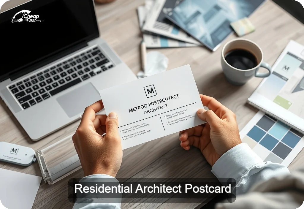 Residential Architect Postcard Sample 10 · 4" x 6" design sample