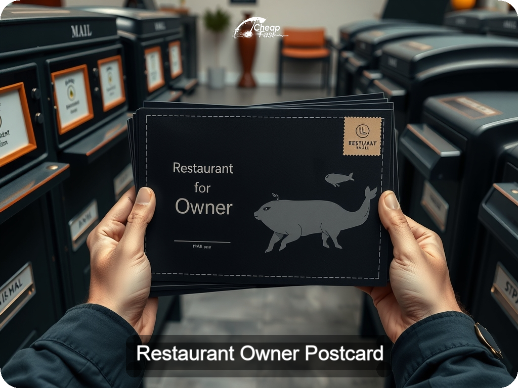 Restaurant Owner Postcard Sample 06 · 6.5" x 9" design sample