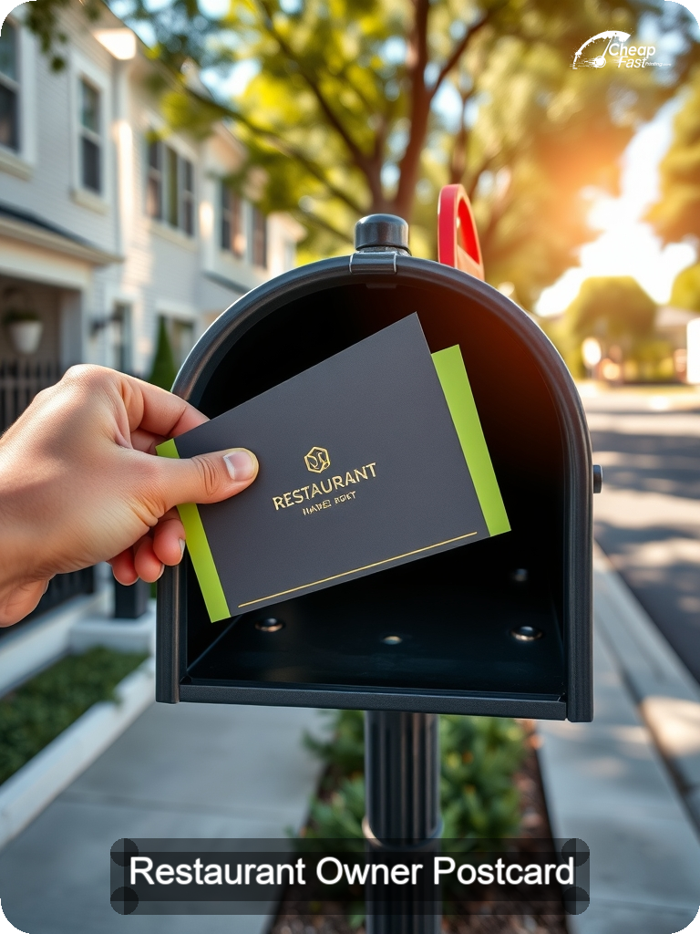 Restaurant Owner Postcard Sample 09 · 5" x 7" design sample