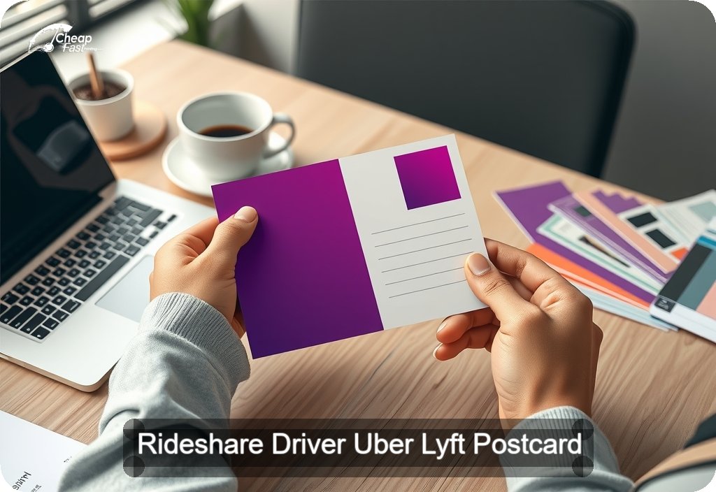 Rideshare Driver Uber Lyft Postcard Sample 02 · 4" x 6" design sample