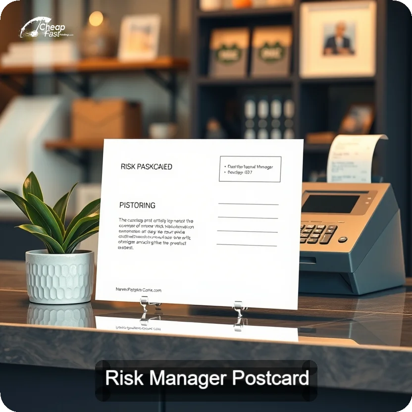 Risk Manager Postcard Sample 10 · 5" x 5" design sample