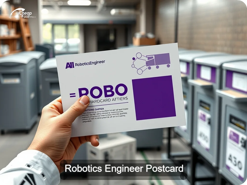 Robotics Engineer Postcard Sample 01 · 6.5" x 9" design sample