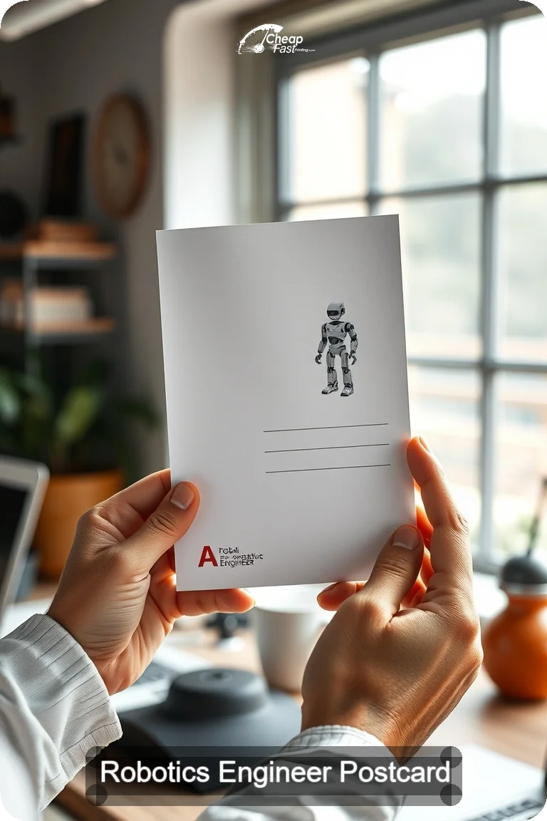 Robotics Engineer Postcard Sample 02 · 4.5" x 11" design sample