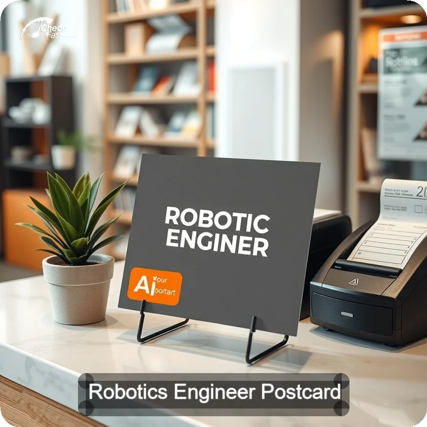 Robotics Engineer Postcard Sample 07 · 5" x 5" design sample