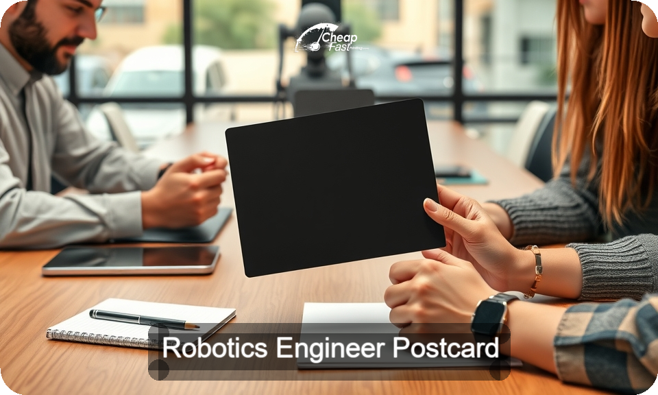 Robotics Engineer Postcard Sample 09 · 4" x 9" design sample