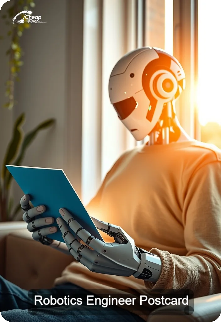 Robotics Engineer Postcard Sample 10 · 4.5" x 6.5" design sample