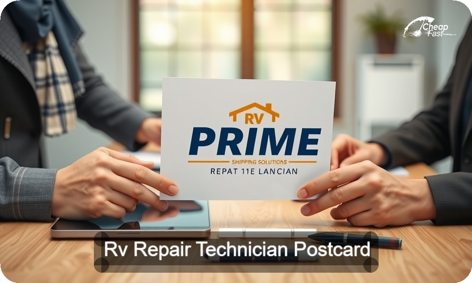 Rv Repair Technician Postcard Sample 03 · 4" x 9" design sample