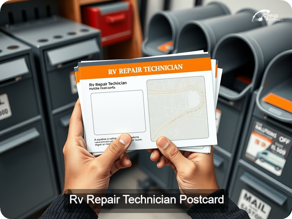 Rv Repair Technician Postcard Sample 05 · 6.5" x 9" design sample