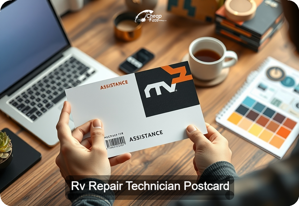 Rv Repair Technician Postcard Sample 07 · 4" x 6" design sample