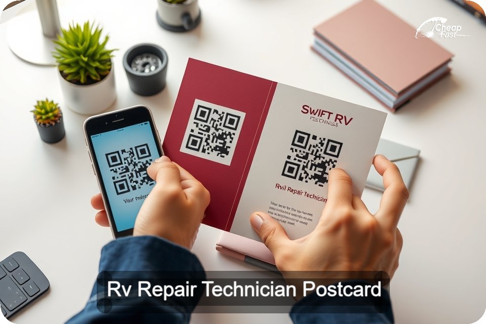 Rv Repair Technician Postcard Sample 09 · 6" x 9" design sample