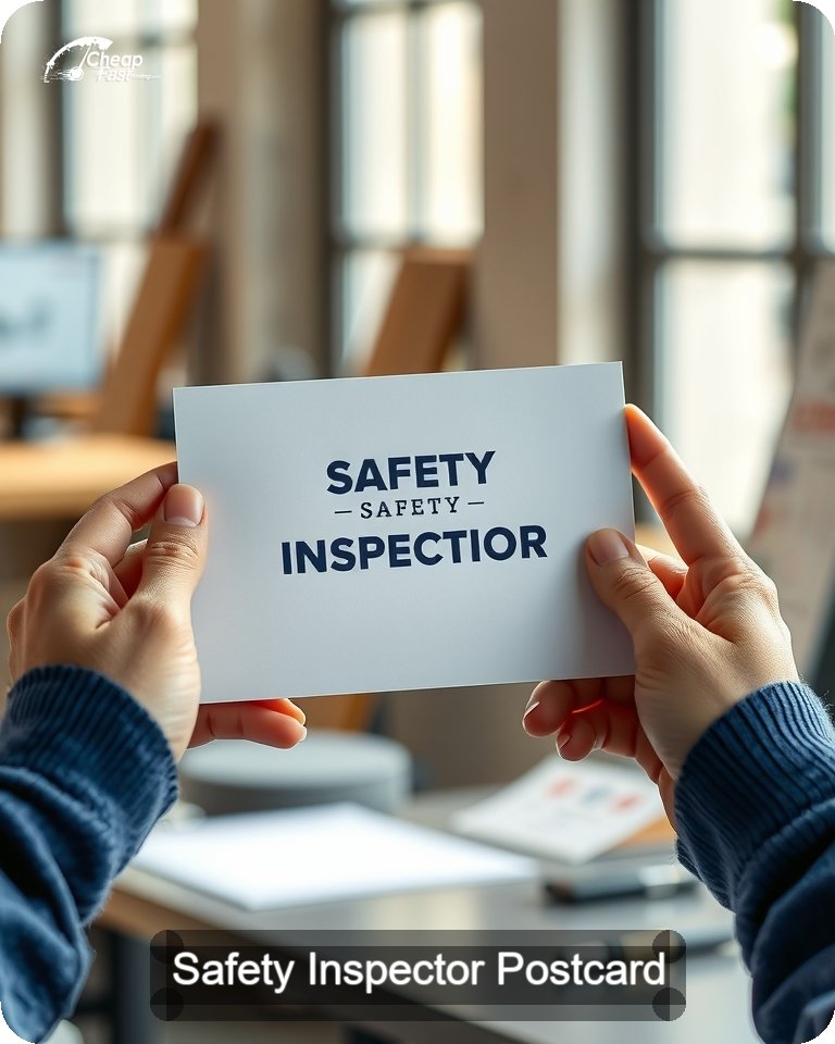 Safety Inspector Postcard Sample 07 · 4.25" x 5.5" design sample