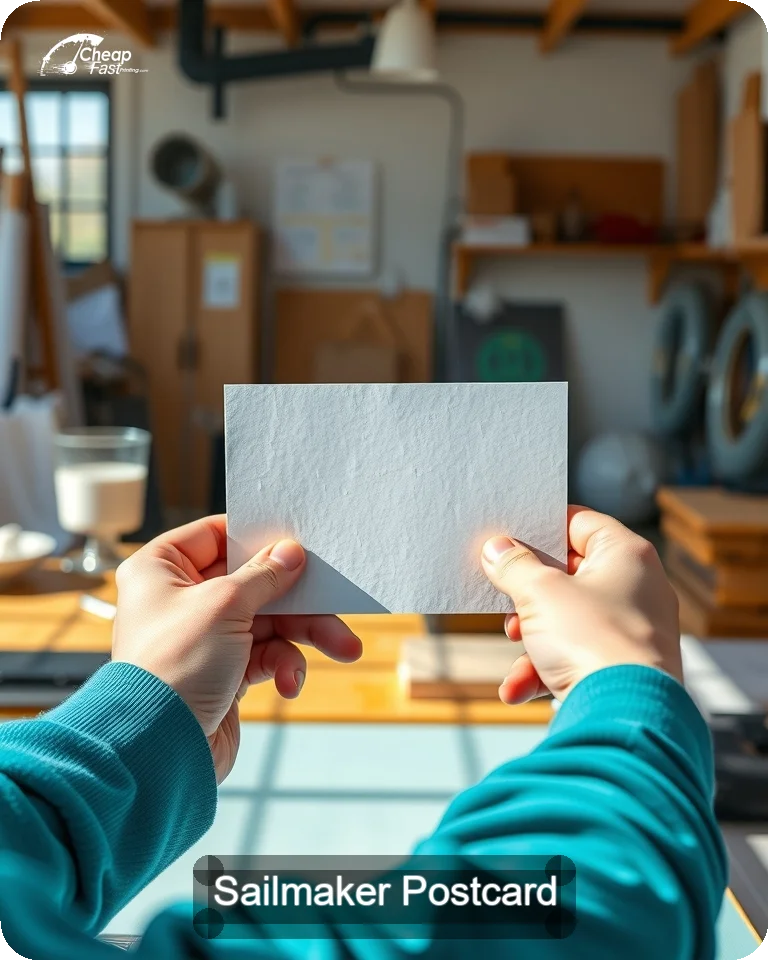 Sailmaker Postcard Sample 03 · 4.25" x 5.5" design sample