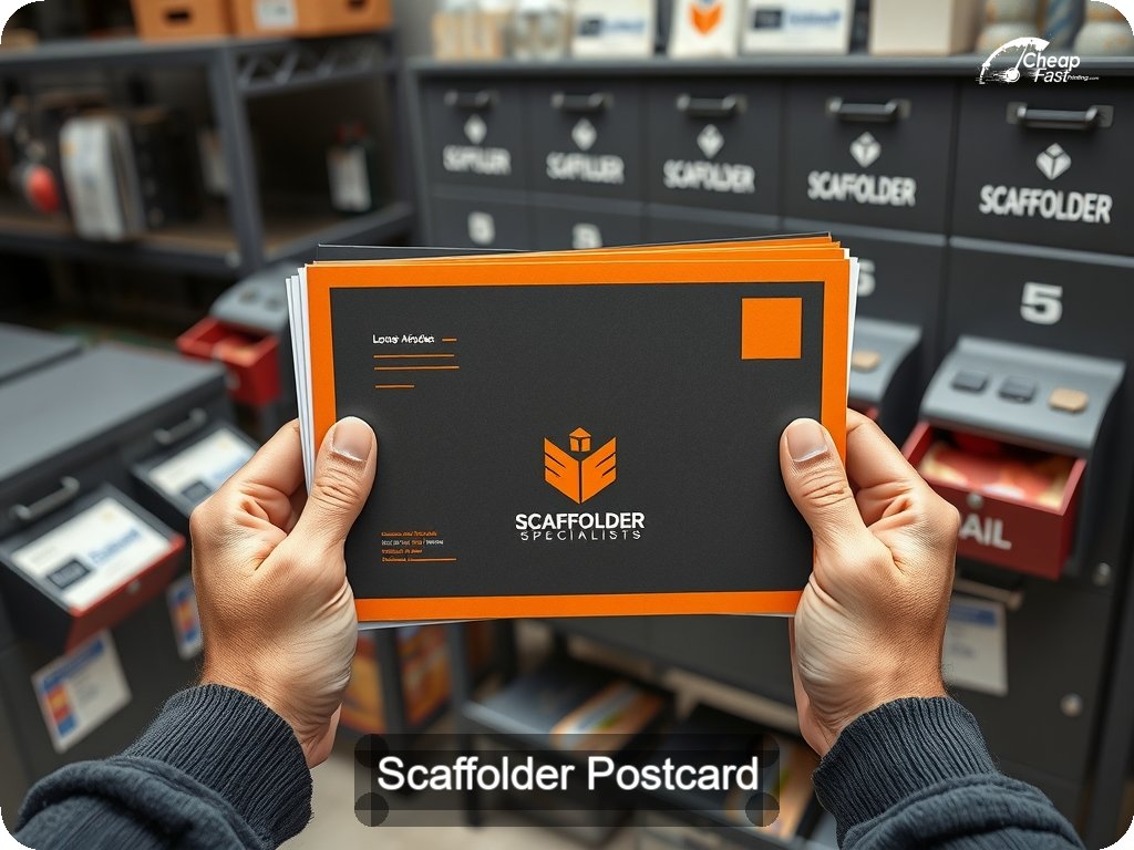 Scaffolder Postcard Sample 03 · 6.5" x 9" design sample