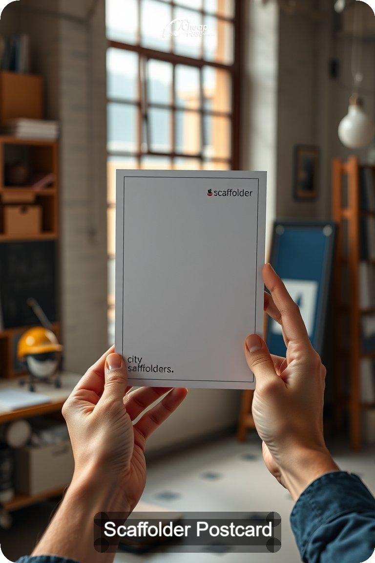 Scaffolder Postcard Sample 04 · 4.5" x 11" design sample