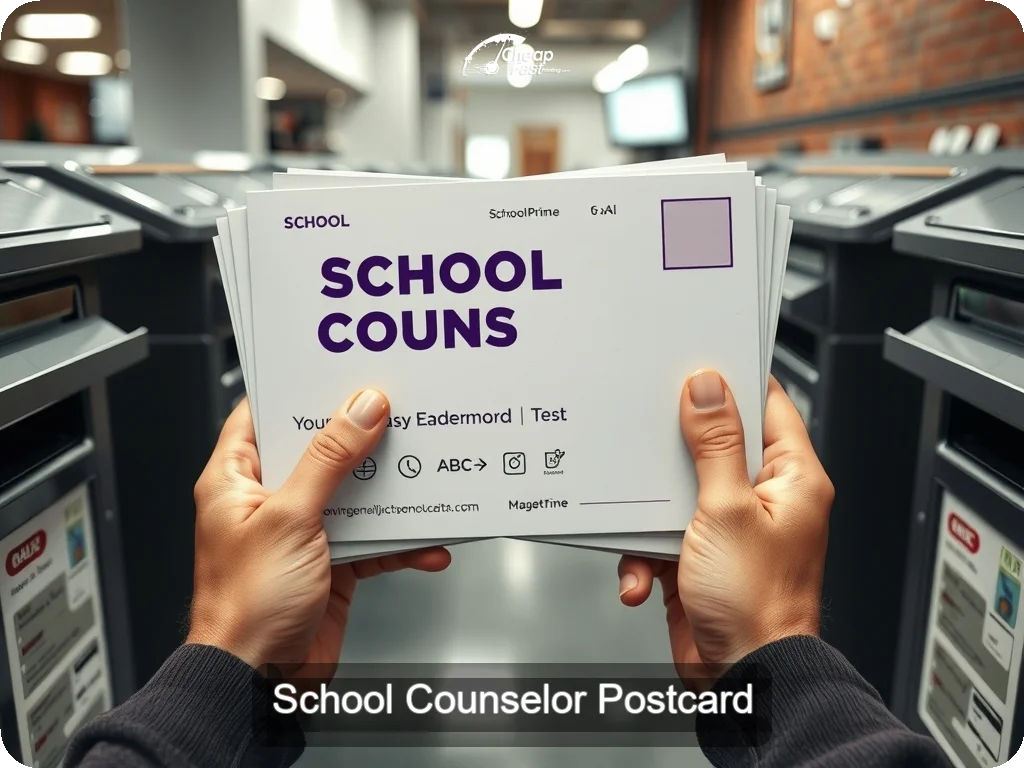School Counselor Postcard Sample 01 · 6.5" x 9" design sample