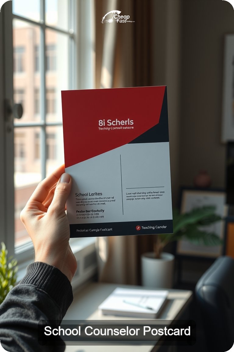 School Counselor Postcard Sample 02 · 4.5" x 11" design sample