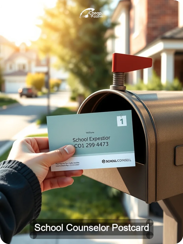 School Counselor Postcard Sample 04 · 5" x 7" design sample