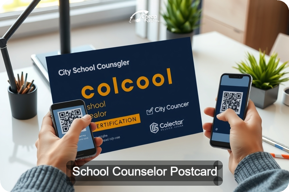 School Counselor Postcard Sample 05 · 6" x 9" design sample
