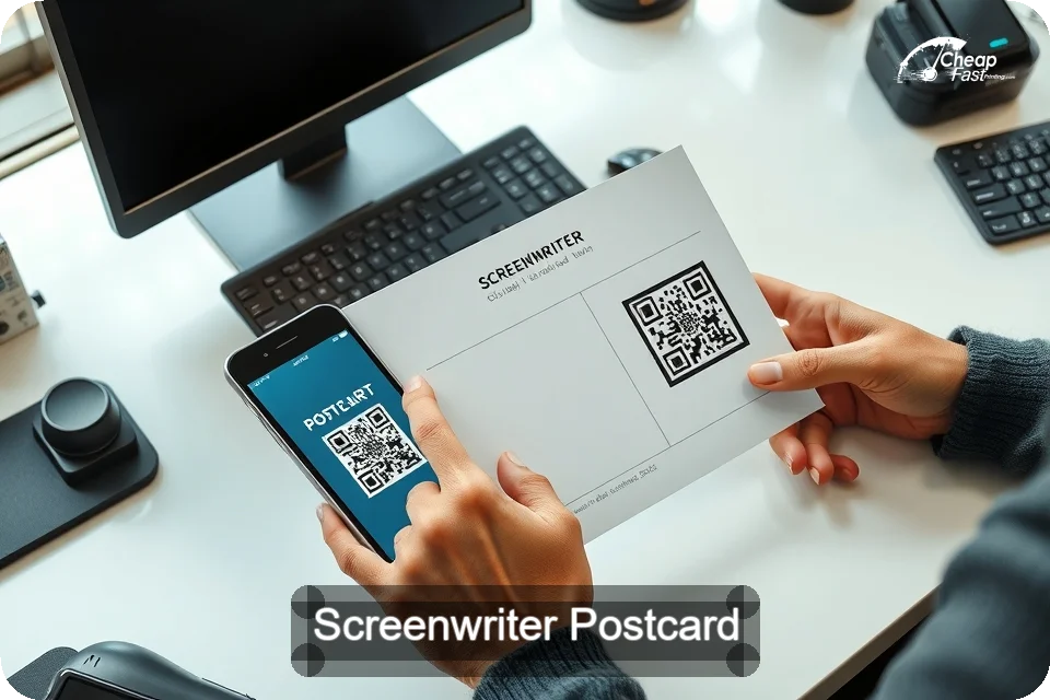 Screenwriter Postcard Sample 03 · 6" x 9" design sample