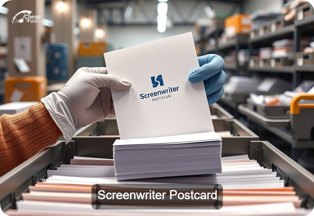 Screenwriter Postcard Sample 04 · 6" x 11" design sample