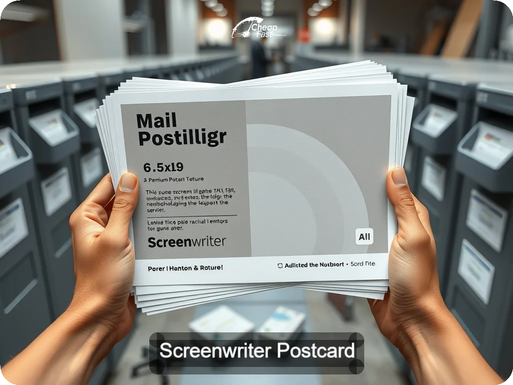 Screenwriter Postcard Sample 09 · 6.5" x 9" design sample