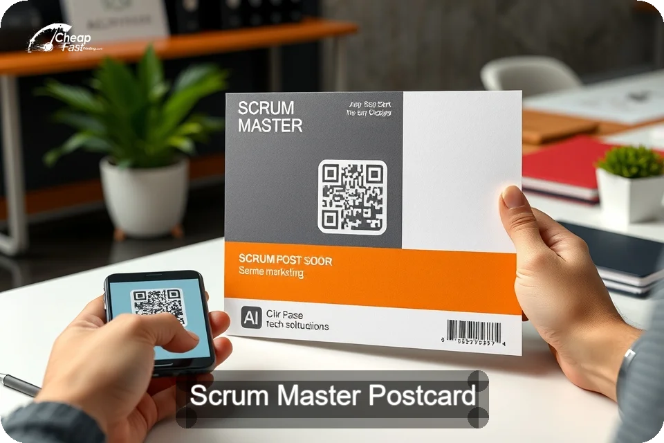 Scrum Master Postcard Sample 05 · 6" x 9" design sample
