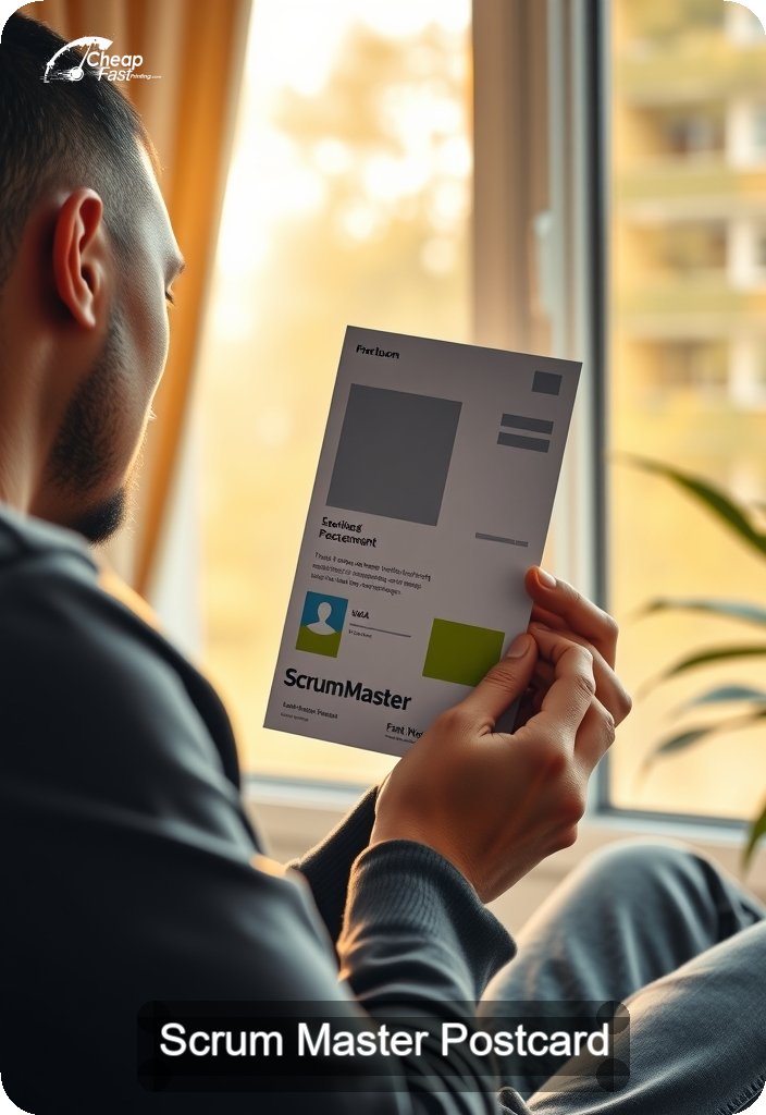 Scrum Master Postcard Sample 10 · 4.5" x 6.5" design sample