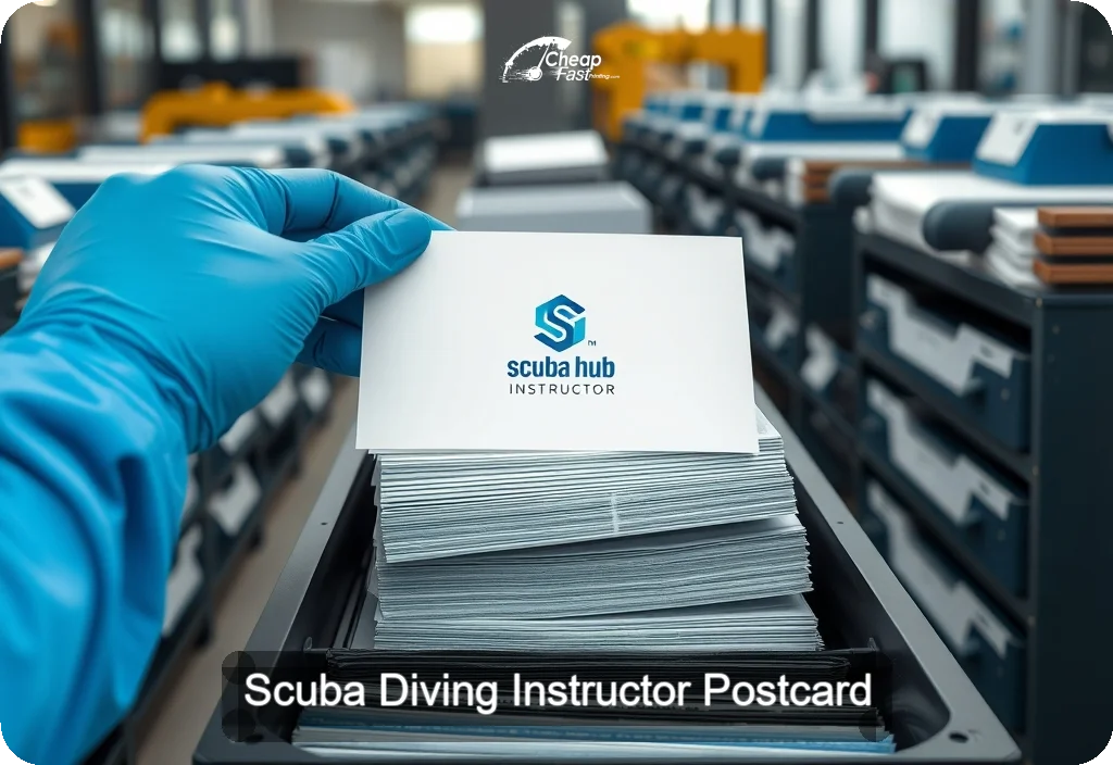 Scuba Diving Instructor Postcard Sample 04 · 6" x 11" design sample