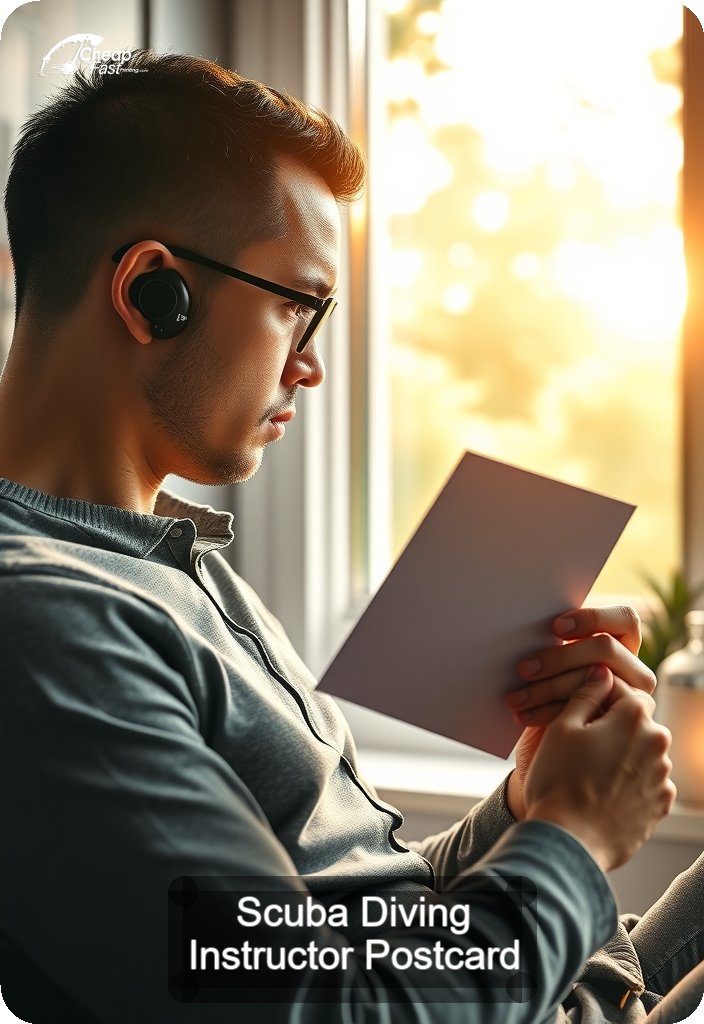 Scuba Diving Instructor Postcard Sample 08 · 4.5" x 6.5" design sample