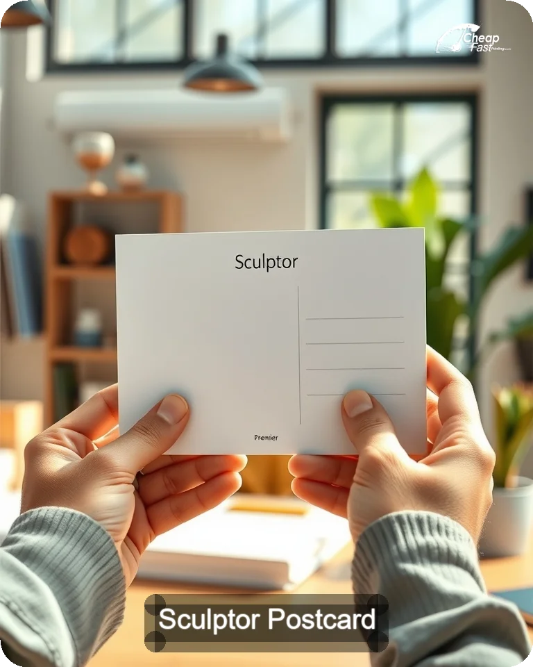 Sculptor Postcard Sample 02 · 4.25" x 5.5" design sample