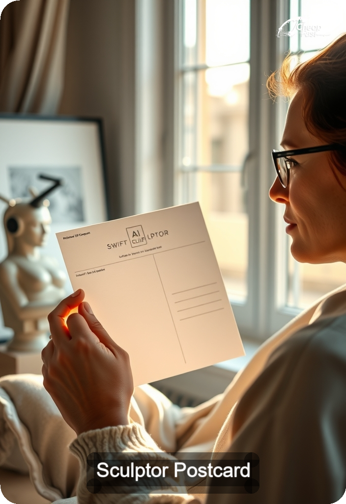 Sculptor Postcard Sample 04 · 4.5" x 6.5" design sample