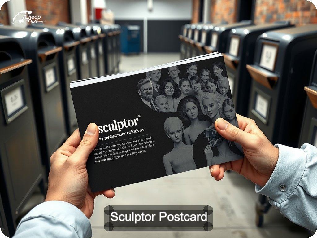 Sculptor Postcard Sample 05 · 6.5" x 9" design sample