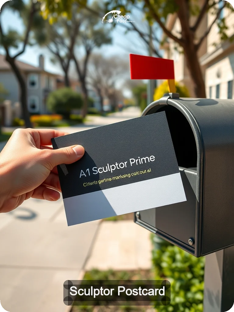 Sculptor Postcard Sample 08 · 5" x 7" design sample